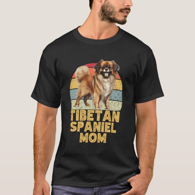 Camiseta La madre tibetana del perro es retro graciosa, mis (Anverso)