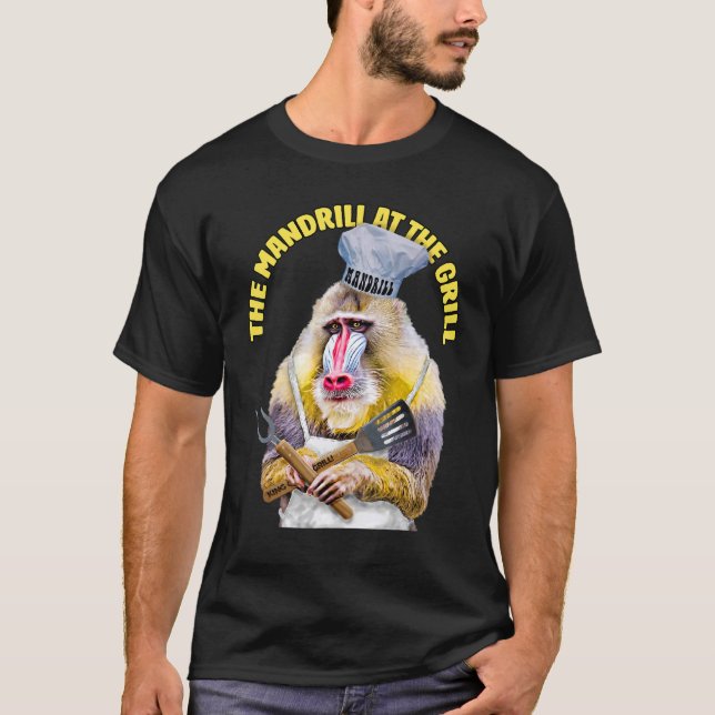 Camiseta La Madrill Del Grill A Monkey Grilling (Anverso)