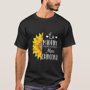 Camiseta La Madrina Mas Chingona Leopardo Madrino Español