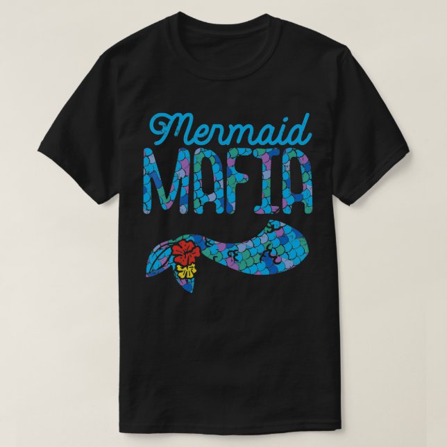 Camiseta La Mafia de la Sirena Cute la Familia de la Seguri (Diseño del anverso)
