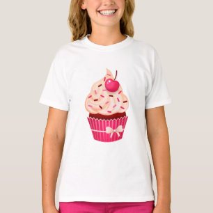Camiseta La magdalena rosada femenina con asperja y cereza