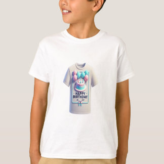 Camiseta La magia de los globos y el pastel