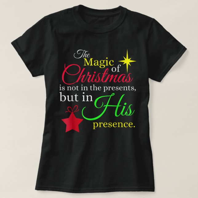 Camiseta LA MAGIA DE NAVIDADES Cristiano Jesús Nacimiento (Diseño del anverso)