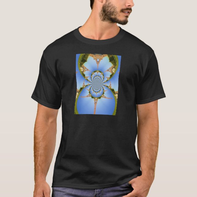 Camiseta La magia de París: Diseño geométrico de la Torre E (Anverso)
