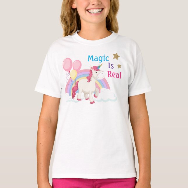 Camiseta La magia de Unicornio es real (Anverso)