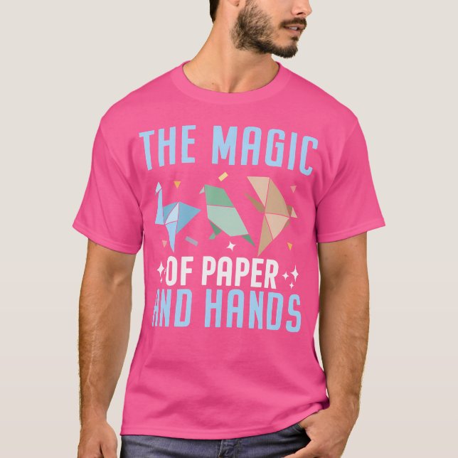 Camiseta La Magia Del Papel Y El Origami De Manos (Anverso)