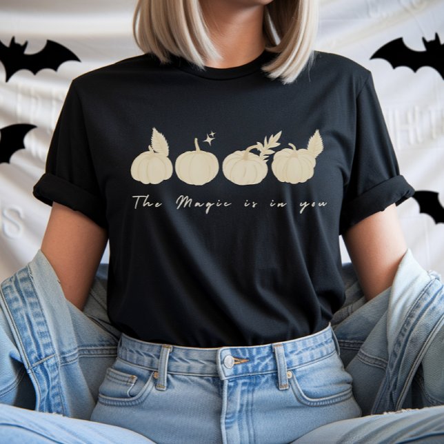 Camiseta La magia está en tu calabaza mística motivacional (The Magic is in You Halloween Tshirt)