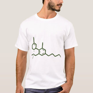 Camiseta La mala hierba del cáñamo de la MOLÉCULA T de THC