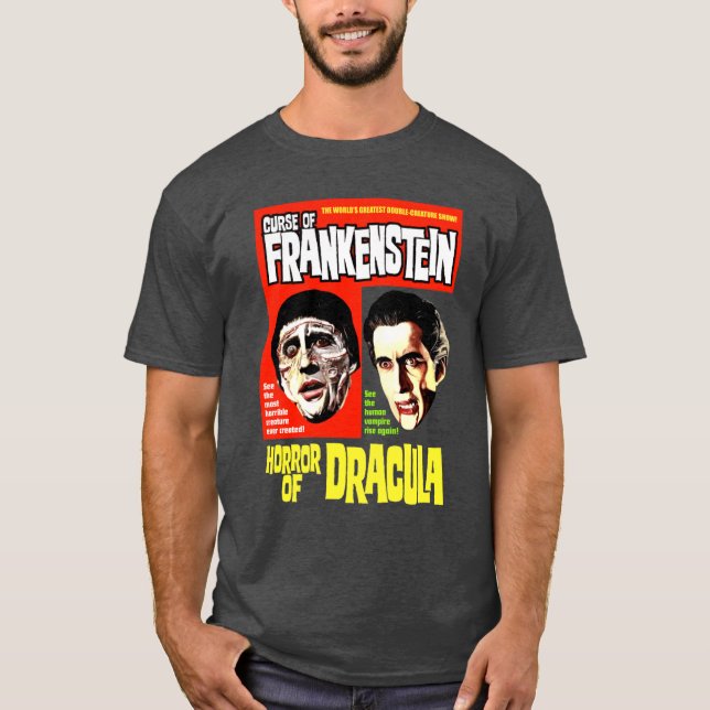 Camiseta LA MALDICIÓN DE FRANKENSTEIN TERROR DE DRÁCULA vin (Anverso)