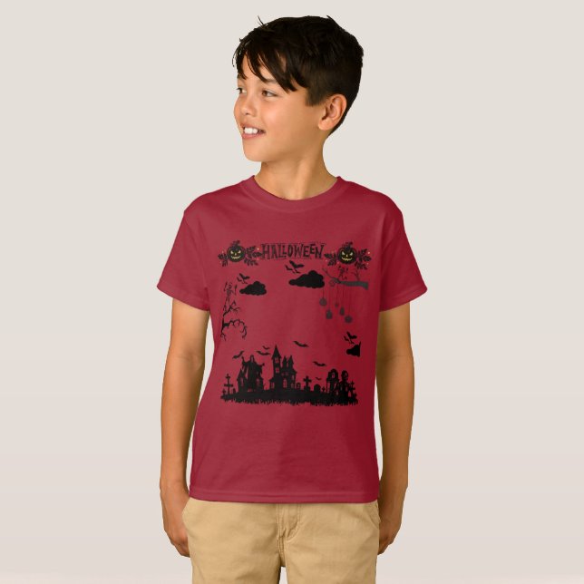 Camiseta La maldición hueca granate (Anverso completo)