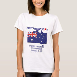 Camiseta La MAMÁ AUSSIE vale más que Rubies PROVERBS 31