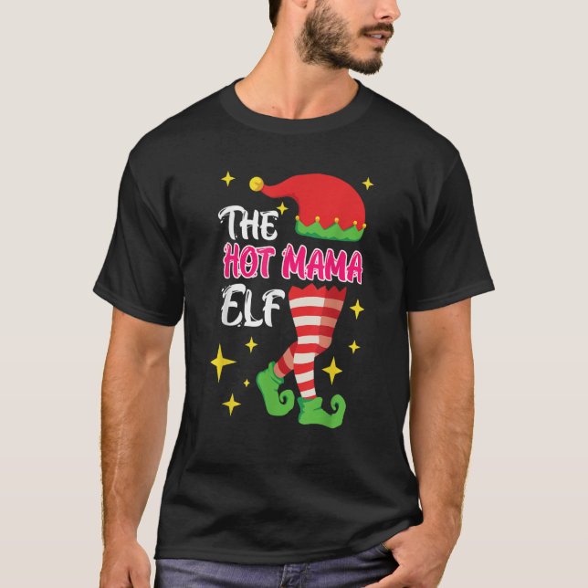 Camiseta La mamá caliente elf madre elf (Anverso)