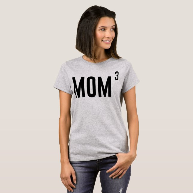 Camiseta La mamá cubicada/logró a la mamá (Anverso completo)