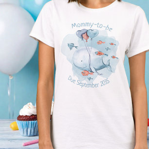 Camiseta La mamá de Baby Shower ballena será Personalizado 