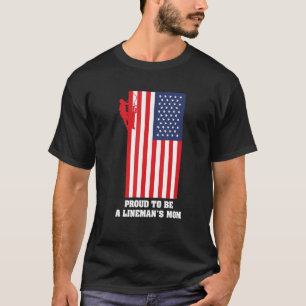 Camiseta La mamá de Lineman, un electricista de bandera est