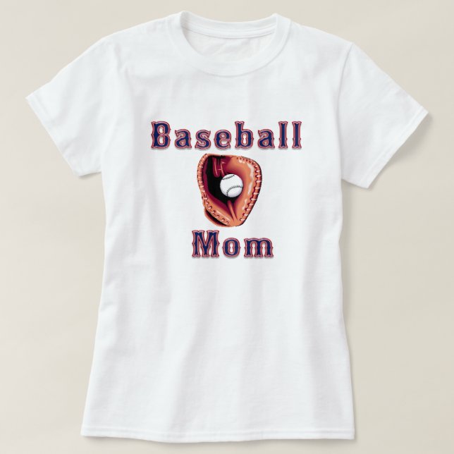Camiseta La mamá del béisbol… accionó por el cafeína con (Diseño del anverso)