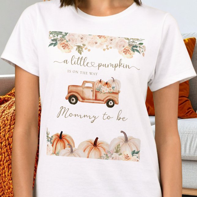Camiseta La mamá del camión de calabaza de otoño para ser B (Subido por el creador)