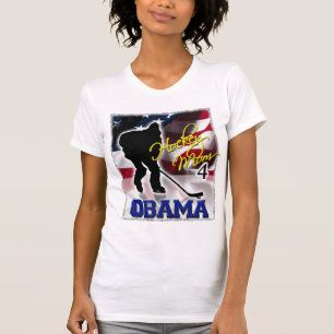 Camiseta La mamá del hockey para Barack Obama, vota 2008