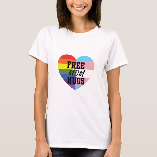 Camiseta ¡La mamá libre abraza mercancías de la calidad de (Anverso)