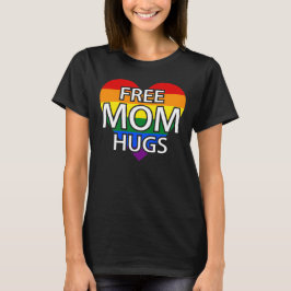 Camiseta La mamá libre abraza orgullo gay del corazón LGBT