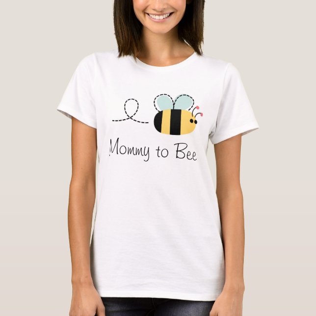 Camiseta La mamá linda a la maternidad de la abeja manosea (Anverso)