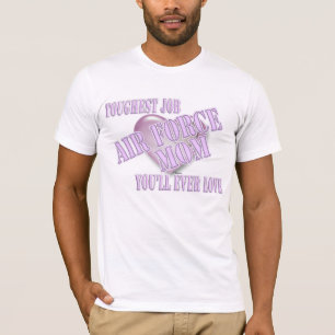 Camiseta La mamá más dura de la fuerza aérea del trabajo