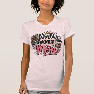 Camiseta La Mamá Más o Menos del Mundo Estampado de Leopard