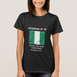 Camiseta La MAMÁ NIGERIANA vale más que Rubies PROV 31 negr