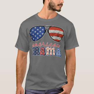 Camiseta La mamá norteamericana 4 de julio La familia de la