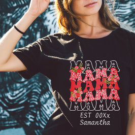 Camiseta La mamá personalizada que escribe el día de la mad