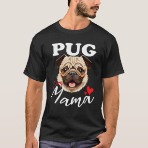Camiseta La mamá Pug ama a su perro animal