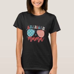 Camiseta La mamá retro-norteamericana 4 de julio sublimació