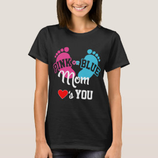 Camiseta La mamá rosada o azul le ama que el género revela