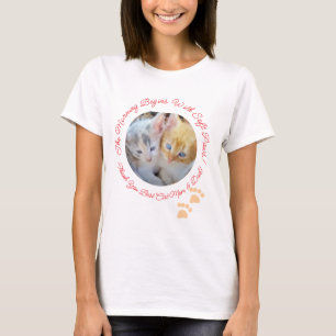 Camiseta La mañana comienza con patas suaves, gatos dos fot
