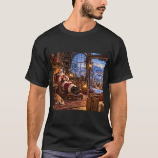 Camiseta La mañana después de Papá Noel y renos de Navidad