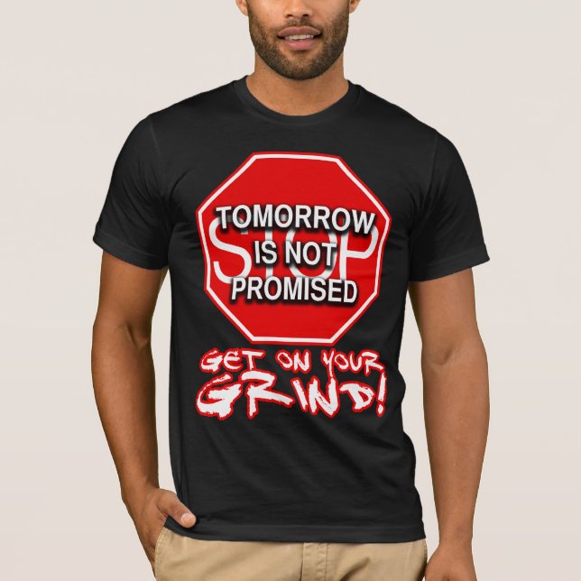 Camiseta La mañana no se promete (el negro) (Anverso)