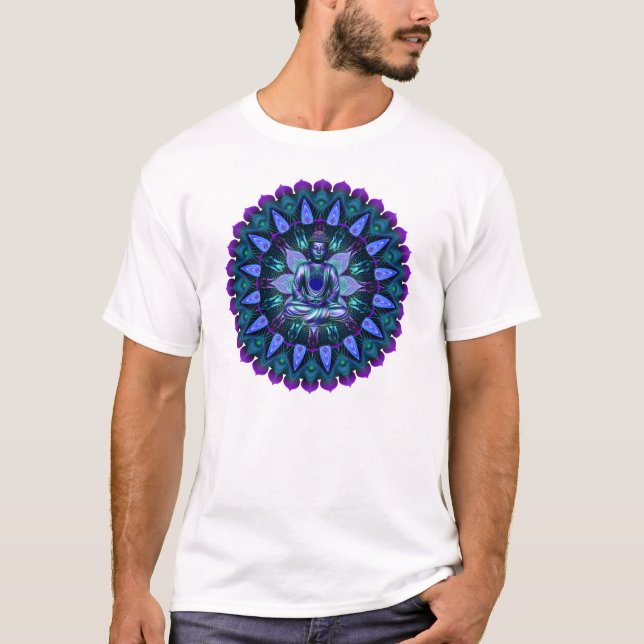 Camiseta La mandala de Buda de la luz de la tarde (Anverso)