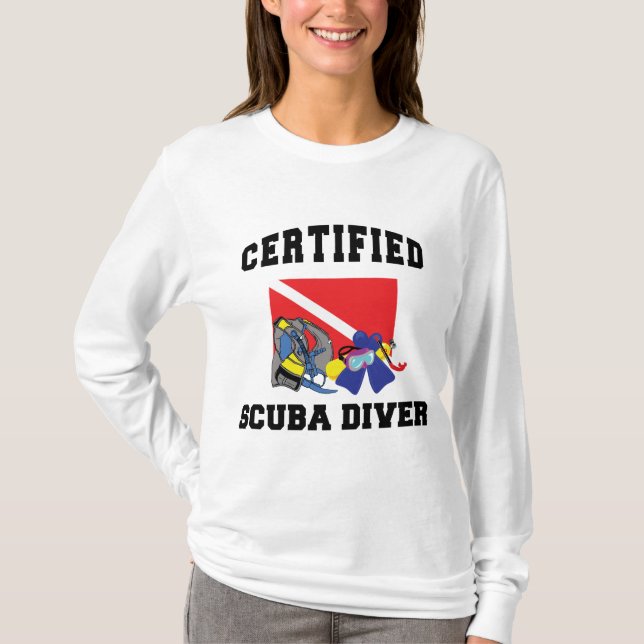 Camiseta La manga larga de la mujer certificada del (Anverso)