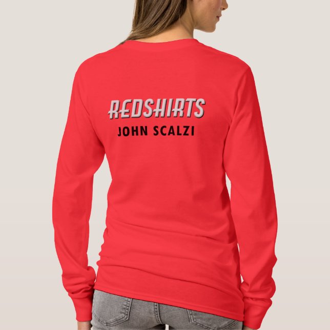 Camiseta La manga larga de las mujeres del Redshirt (Reverso)