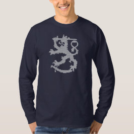 Camiseta La manga larga de los hombres blancos del león de