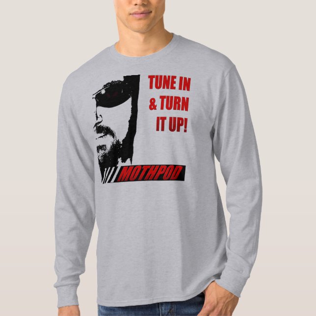 Camiseta La manga larga de los hombres de Mothpod 2,0 (Anverso)