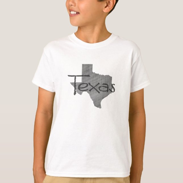 Camiseta La manga larga de los niños de Tejas (Anverso)