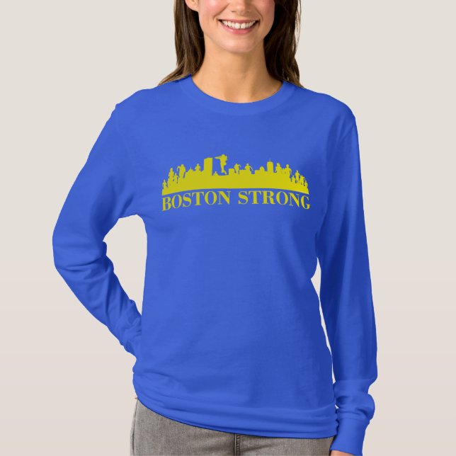 Camiseta La manga larga fuerte de las mujeres (Anverso)