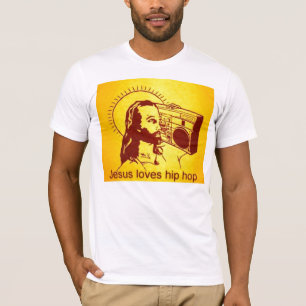 Camiseta La manga larga Jesús de las señoras ama hiphop