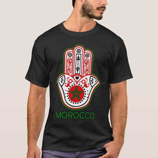 Camiseta La mano de Fatima u2013 J'aime le Morocco u2013 Be (Anverso)
