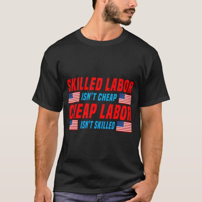 Camiseta La Mano De Obra Calificada No Es Barata, La Mano D (Anverso)