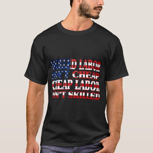 Camiseta La Mano De Obra Calificada No Es Barata, La Mano D (Anverso)