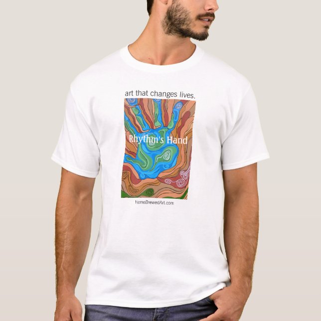 Camiseta La mano del ritmo - modificada para requisitos (Anverso)