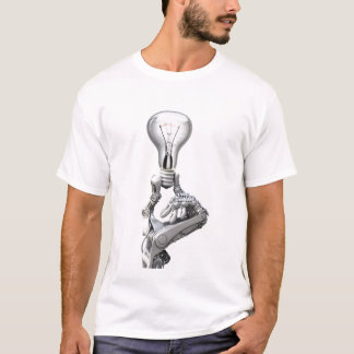 Camiseta La mano del robot con un bulbo