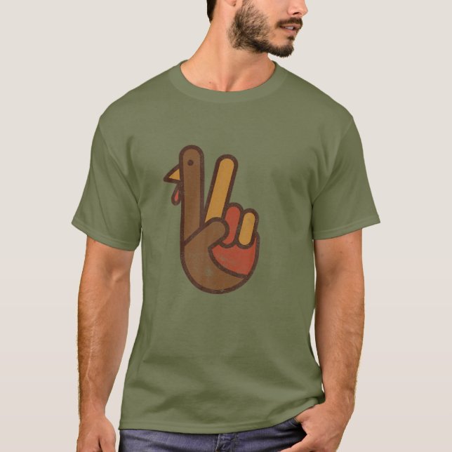 Camiseta La mano divertida de Turquía el Día de Acción de G (Anverso)